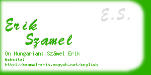 erik szamel business card